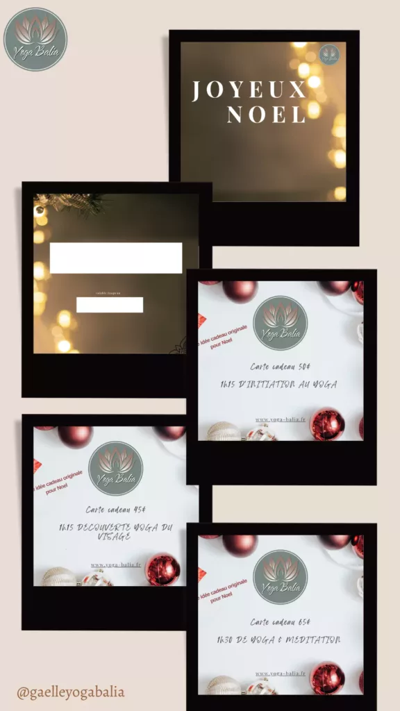 carte cadeau - noel - yoga- offrir -bien être