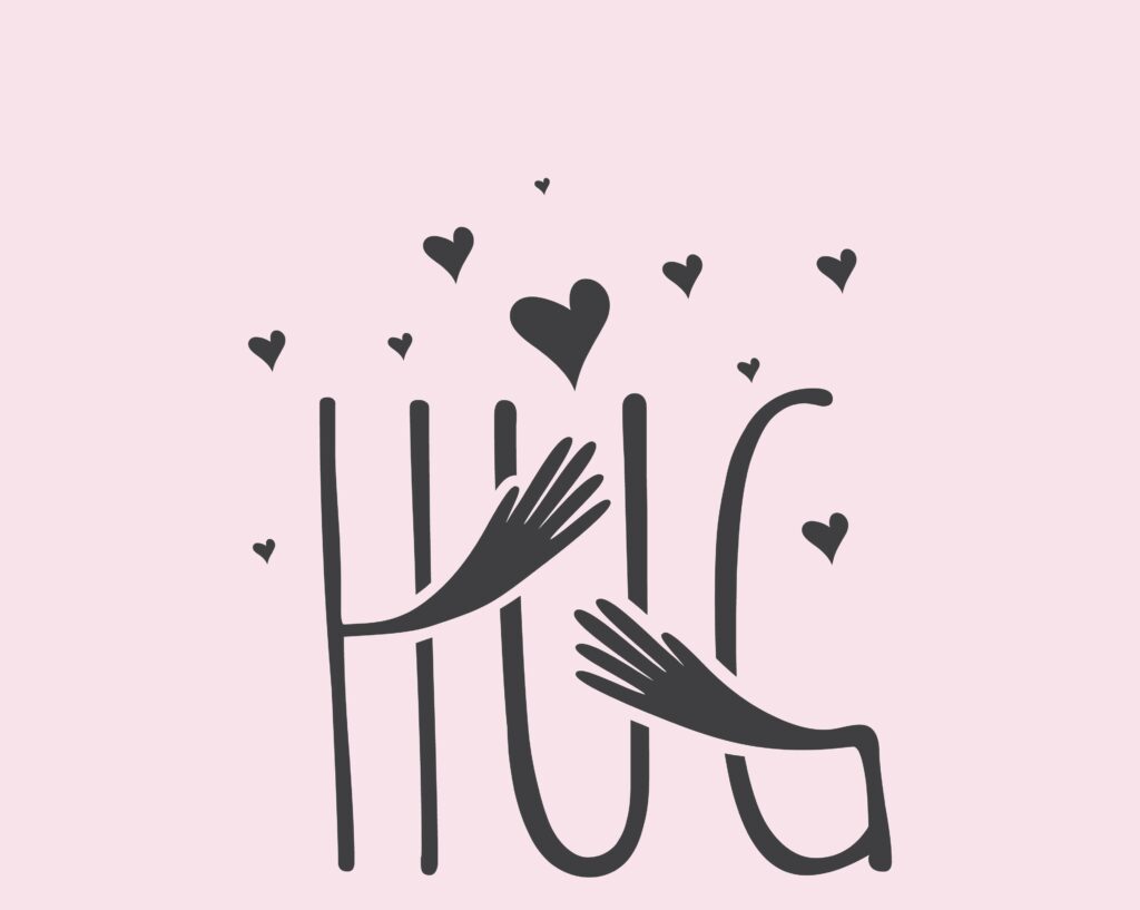 hug - calin - se prendre dans les bras - amour - yoga -confiance -cours de yoga - albi