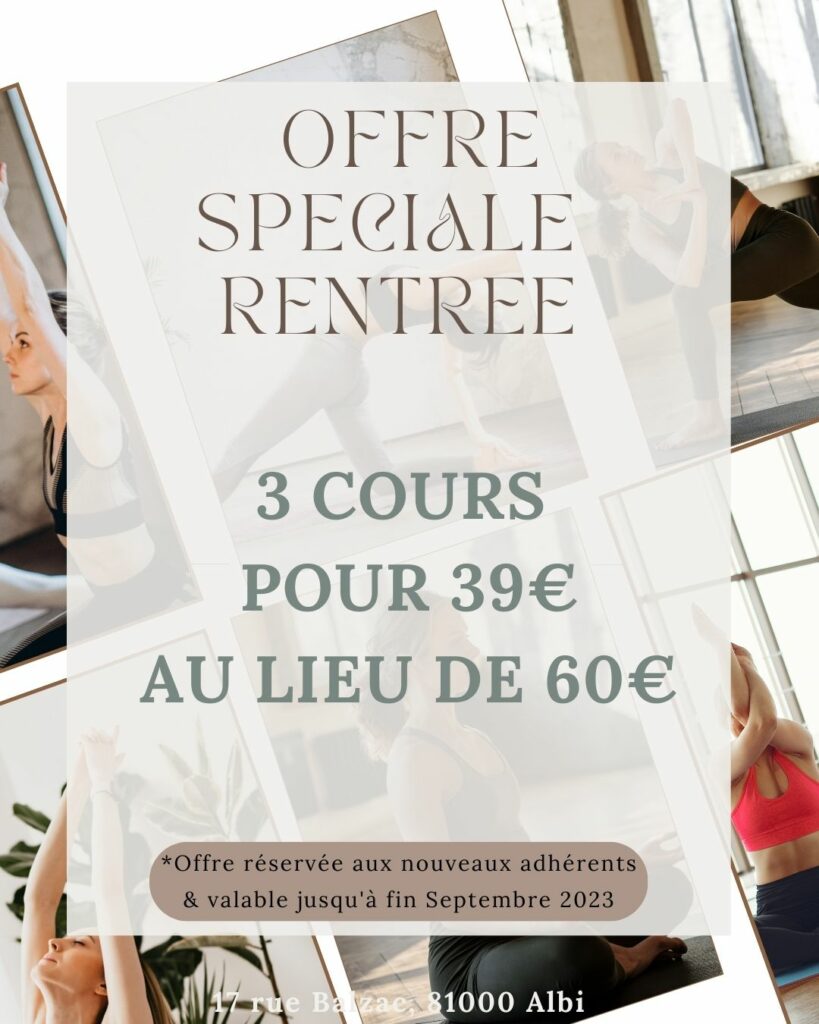 OFFRE RENTREE - YOGA - STUDIO- ALBI 