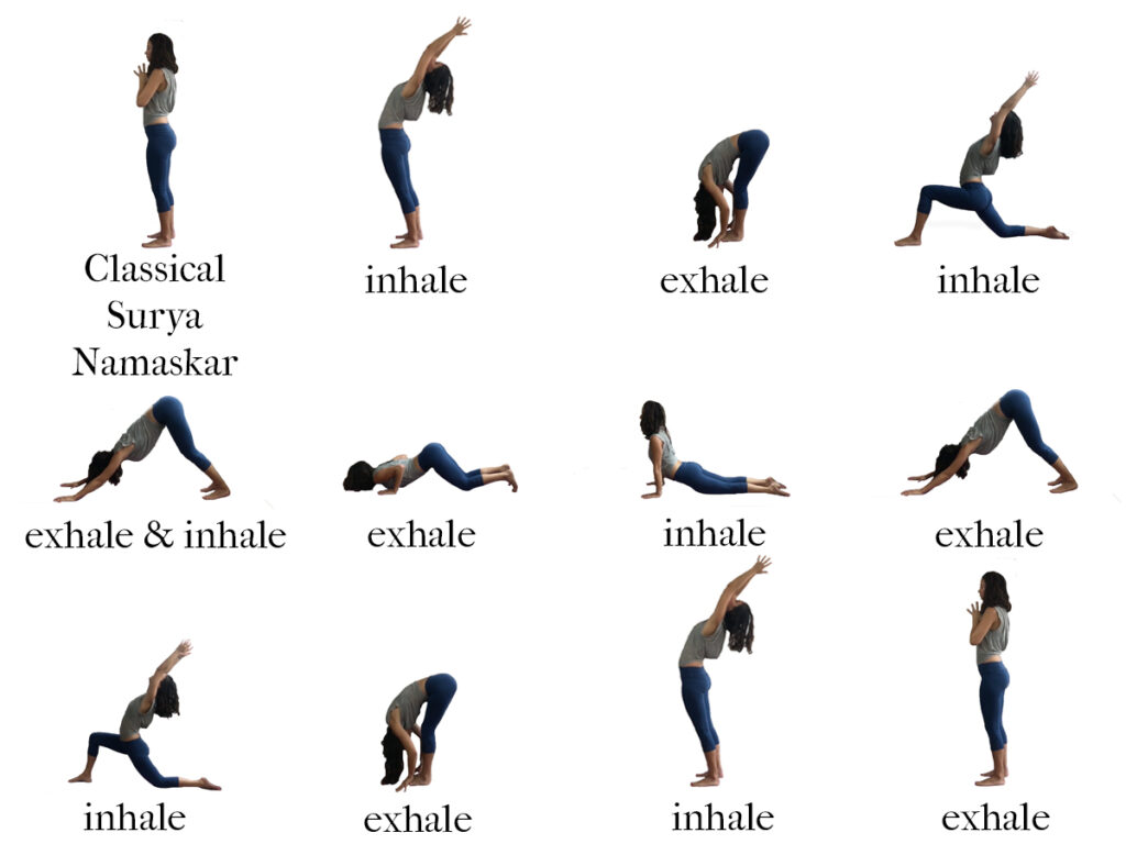 salutation au soleil - yoga - hatha - cours collectifs- studio de yoga - albi