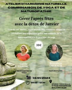 ATELIER YOGA NATURO detox janvier - albi